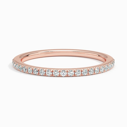 0.17 CTW Lab Grown Diamond Half Eternity Ballad Wedding Band