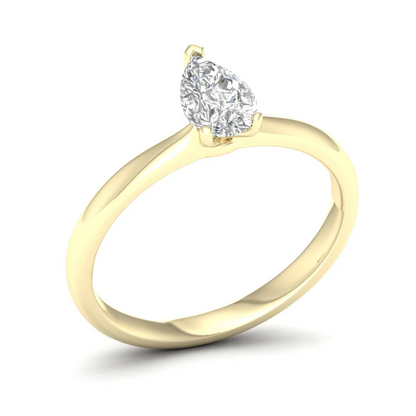 0.70 CTW Lab Grown Diamond Pear Cut Ring