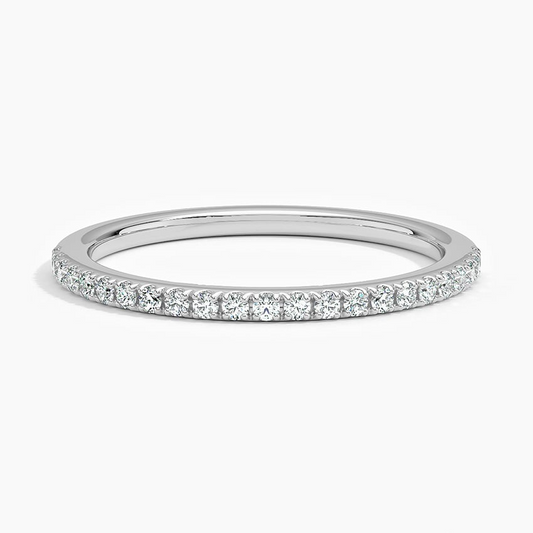 0.17 CTW Lab Grown Diamond Half Eternity Ballad Wedding Band