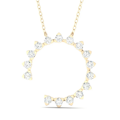 0.50 CTW Lab Grown Diamond Trilliant Shape Pendant