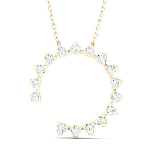 0.50 CTW Lab Grown Diamond Trilliant Shape Pendant