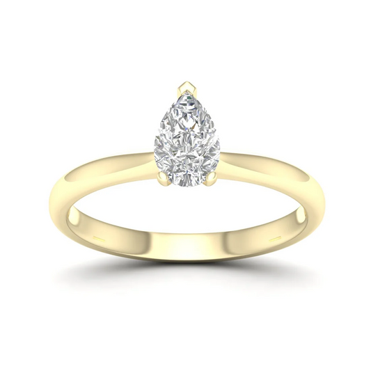 0.70 CTW Lab Grown Diamond Pear Cut Ring