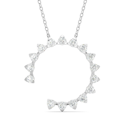 0.50 CTW Lab Grown Diamond Trilliant Shape Pendant