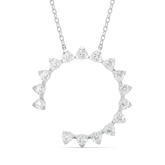 0.50 CTW Lab Grown Diamond Trilliant Shape Pendant