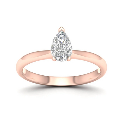 0.70 CTW Lab Grown Diamond Pear Cut Ring