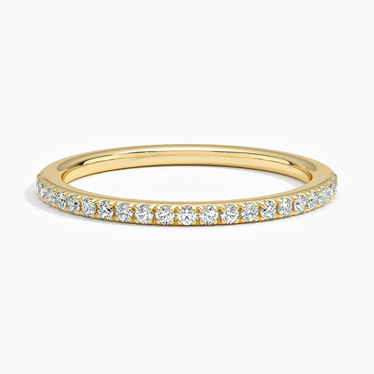 0.17 CTW Lab Grown Diamond Half Eternity Ballad Wedding Band