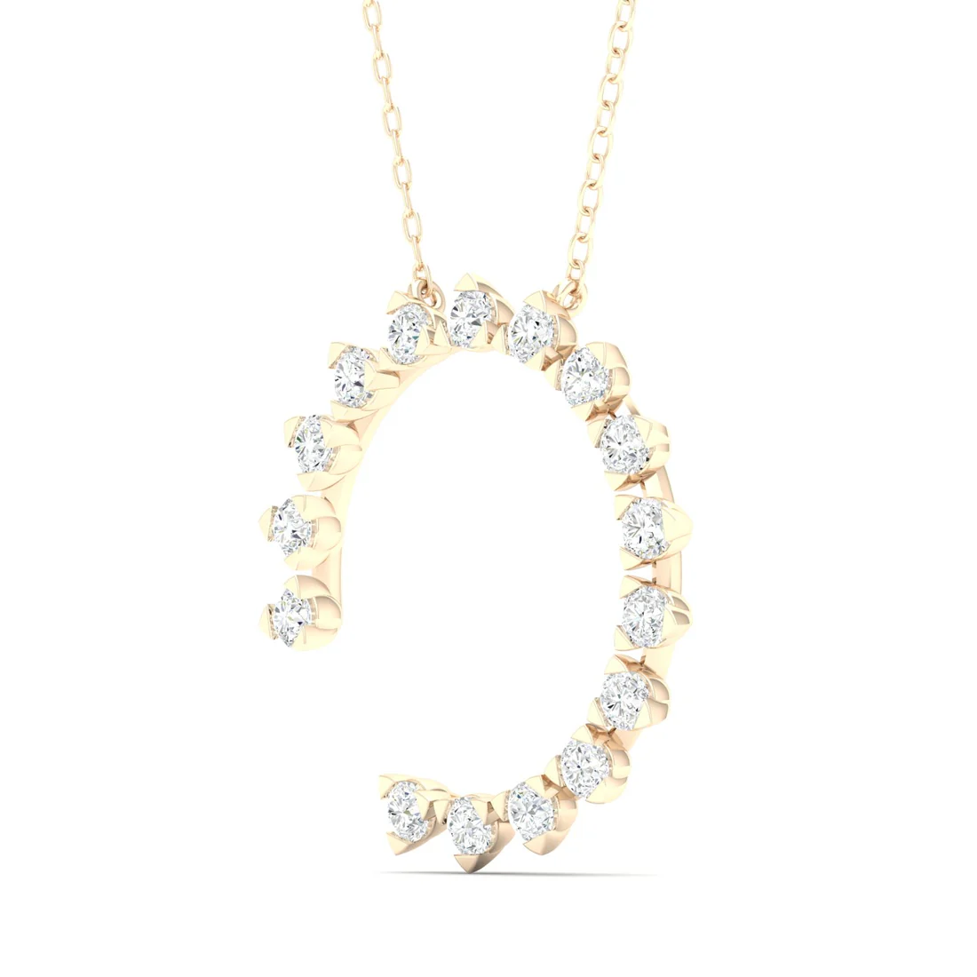 0.50 CTW Lab Grown Diamond Trilliant Shape Pendant