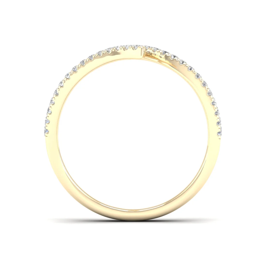 0.30Ctw Lab Grown Diamond Leaf Style Wedding Band
