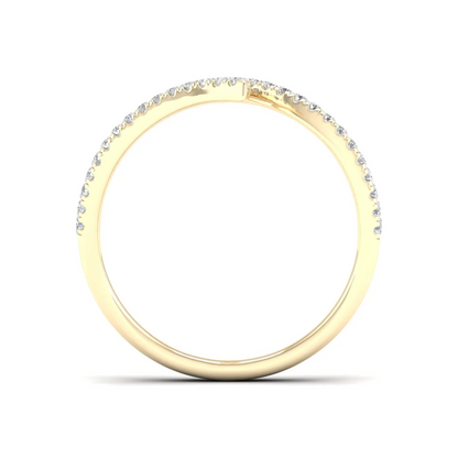 0.30Ctw Lab Grown Diamond Leaf Style Wedding Band