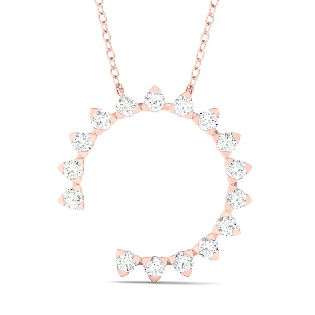 0.50 CTW Lab Grown Diamond Trilliant Shape Pendant