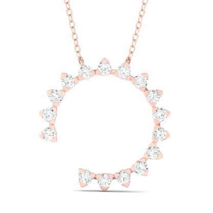 0.50 CTW Lab Grown Diamond Trilliant Shape Pendant