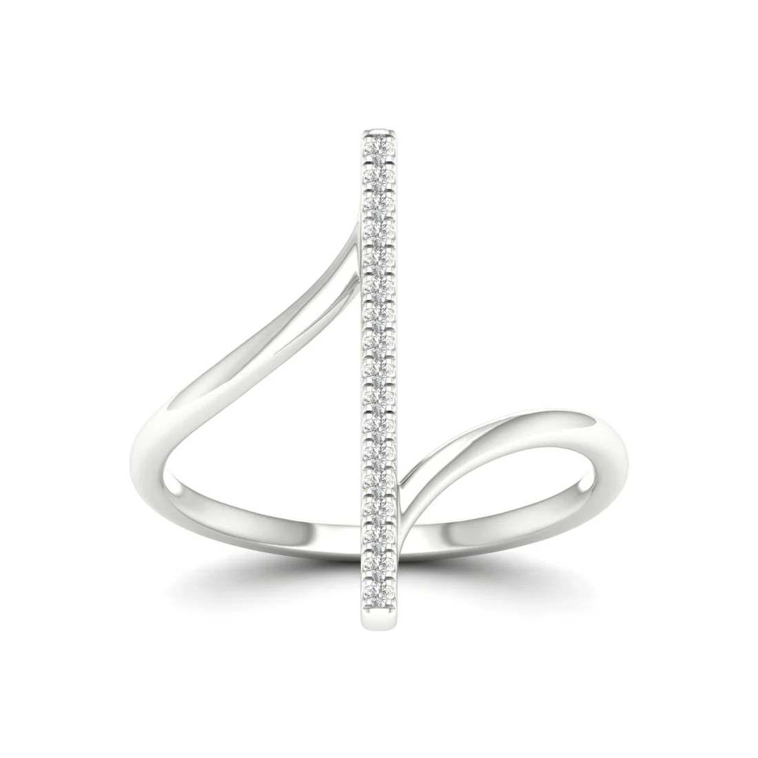 0.09Ctw Lab grown Diamond Single line Wedding Band