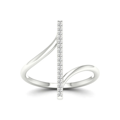 0.09Ctw Lab grown Diamond Single line Wedding Band