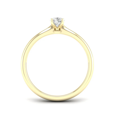 0.50 CTW Pear Cut Lab Grown Solitaire Diamond Ring