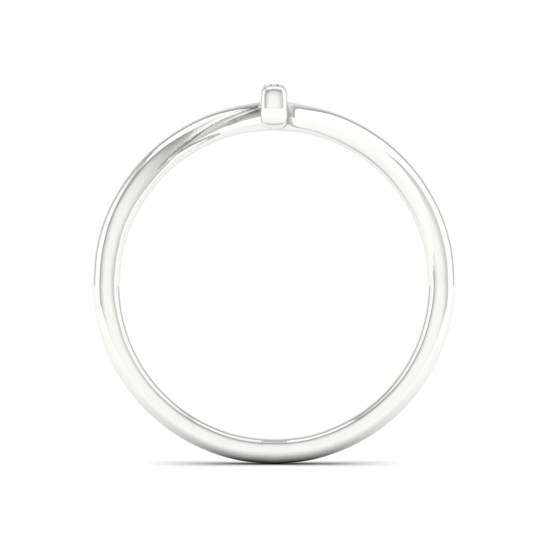 0.09Ctw Lab grown Diamond Single line Wedding Band