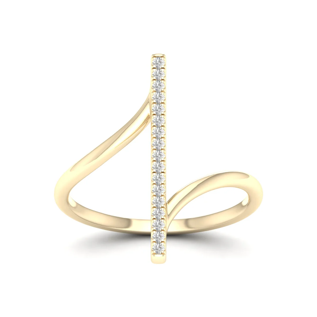 0.09Ctw Lab grown Diamond Single line Wedding Band