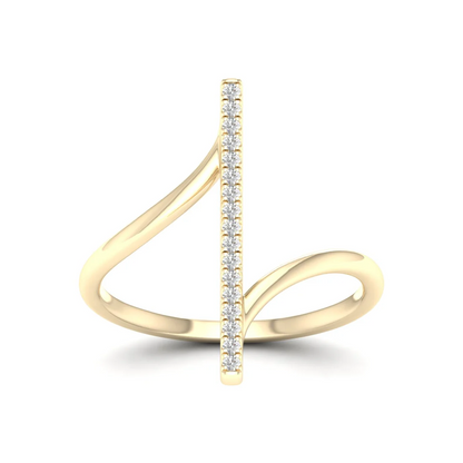 0.09Ctw Lab grown Diamond Single line Wedding Band