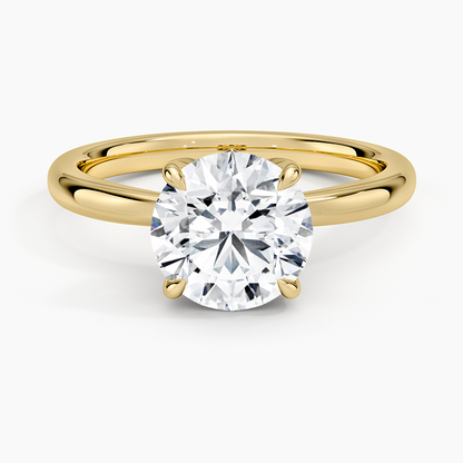 2CT Round Lab Grown Diamond 2mm Solitaire Ring