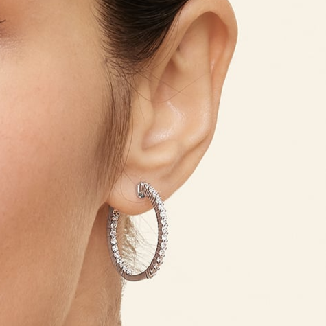 Small Perfect Luxe Hoop Lab Grown Diamond Earrings