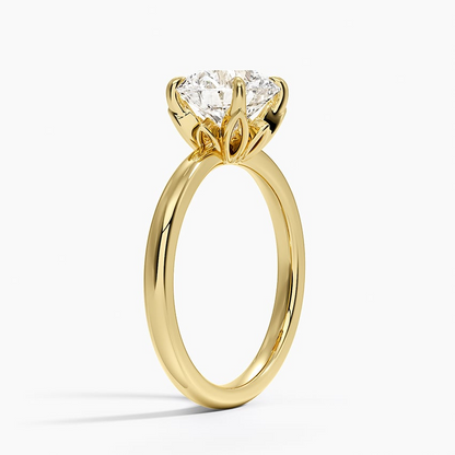 2CT Round Lab Grown Diamond 2mm Solitaire Ring