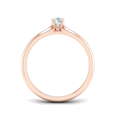0.50 CTW Pear Cut Lab Grown Solitaire Diamond Ring