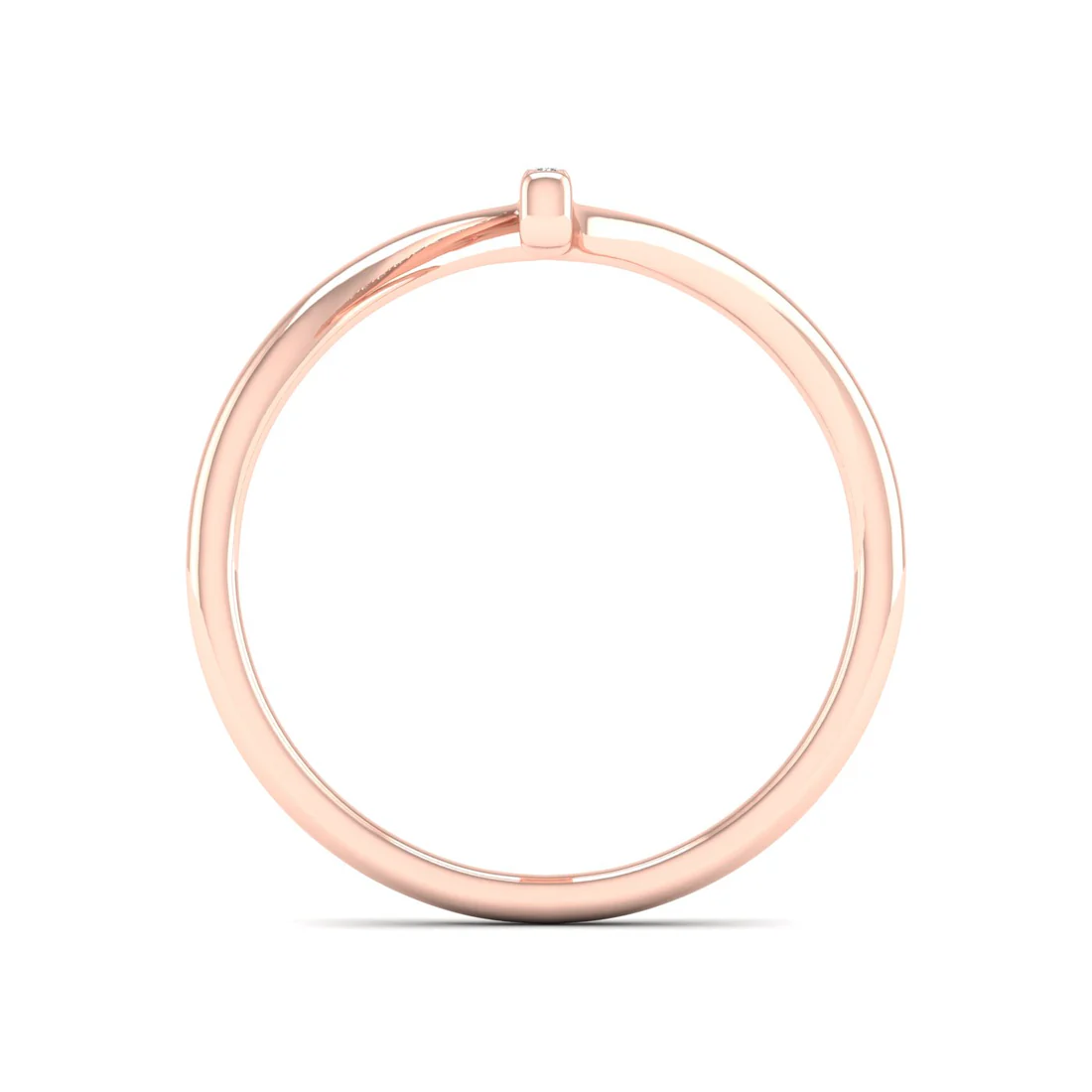 0.09Ctw Lab grown Diamond Single line Wedding Band