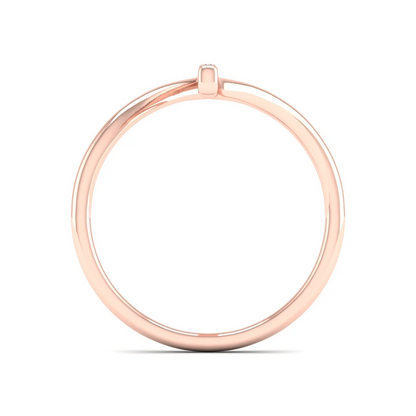 0.09Ctw Lab grown Diamond Single line Wedding Band