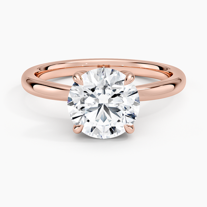 2CT Round Lab Grown Diamond 2mm Solitaire Ring