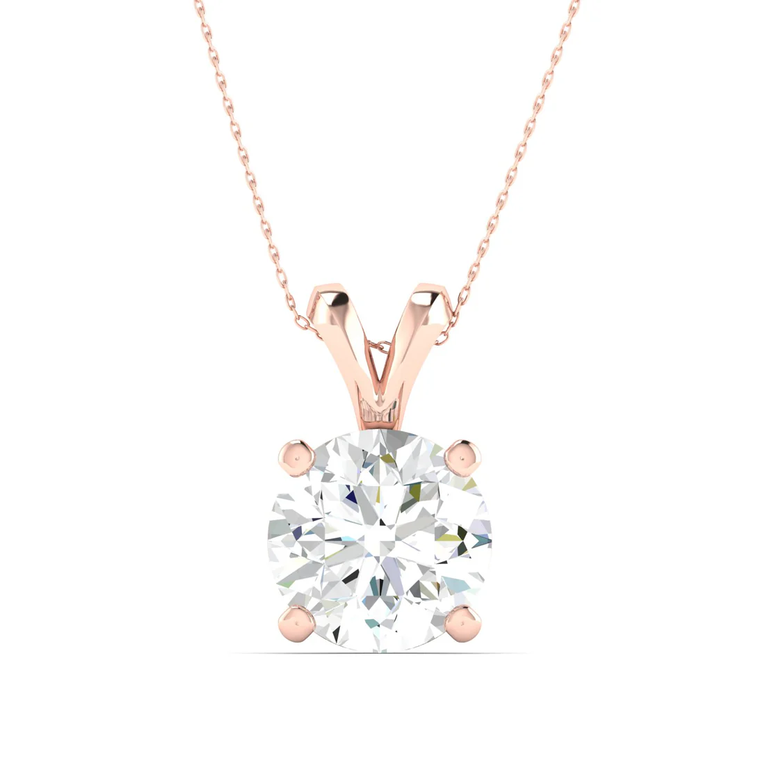 1.50 CTW Lab Grown Diamond Solitaire Pendant