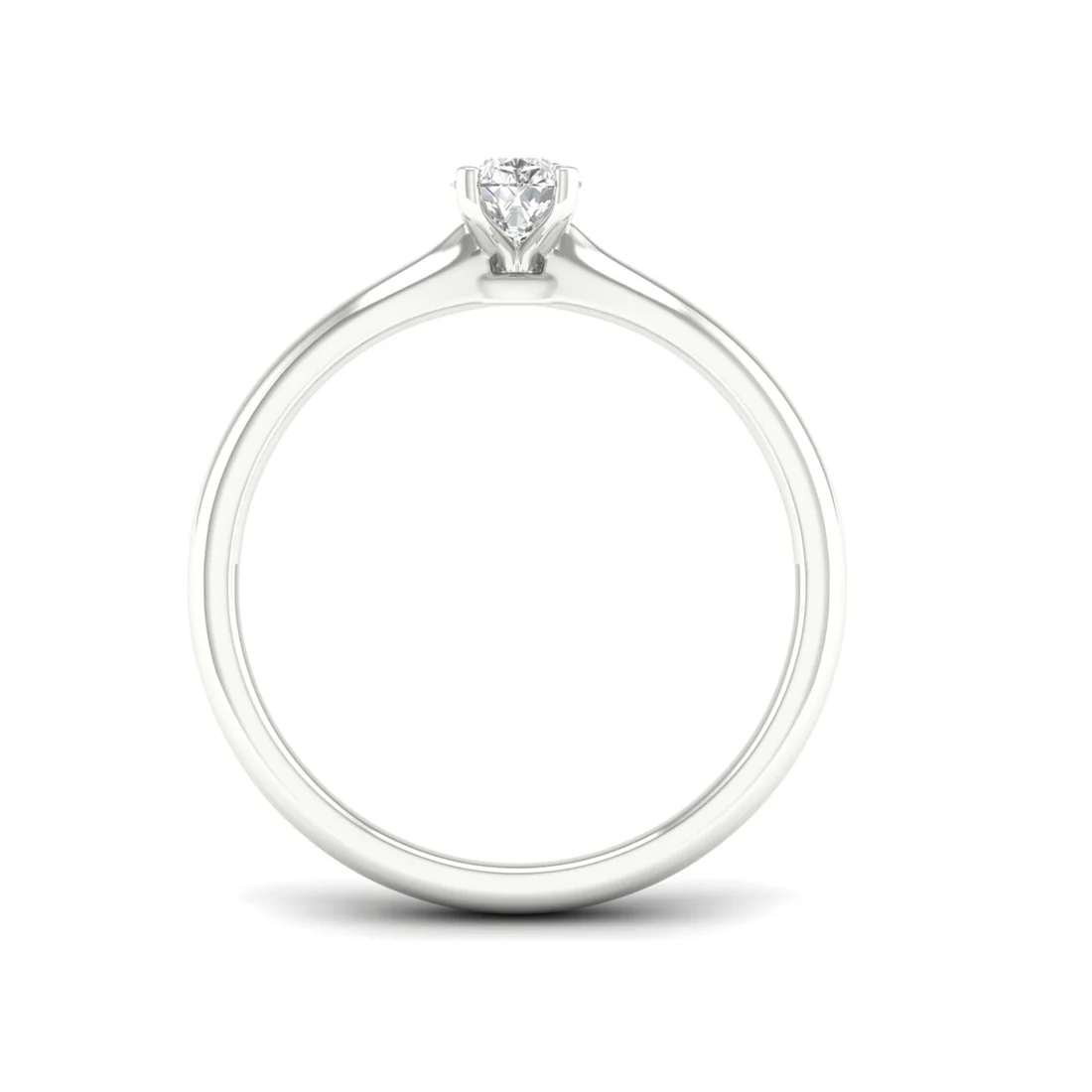 0.50 CTW Pear Cut Lab Grown Solitaire Diamond Ring