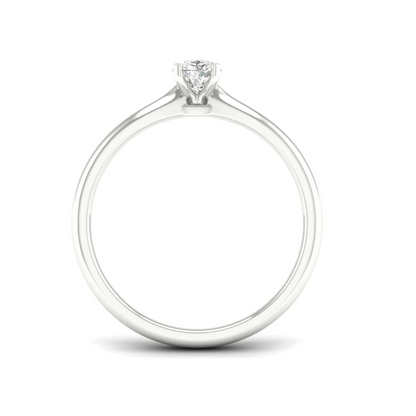 0.50 CTW Pear Cut Lab Grown Solitaire Diamond Ring