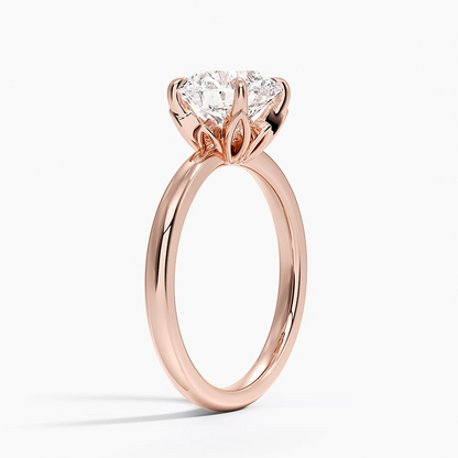 2CT Round Lab Grown Diamond 2mm Solitaire Ring