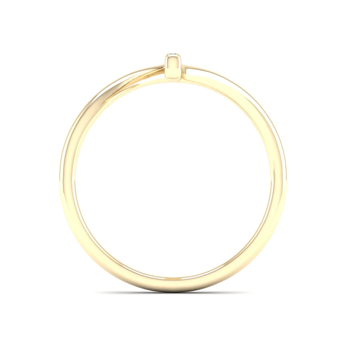 0.09Ctw Lab grown Diamond Single line Wedding Band