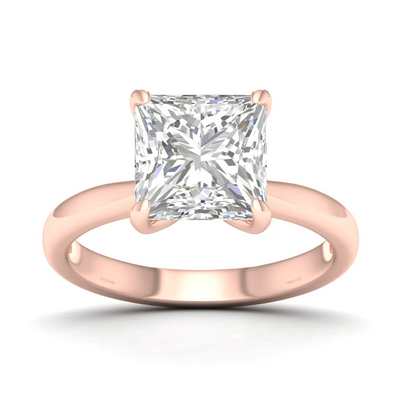5 CT Unique Princess Cut Lab Grown Diamond Solitaire Ring