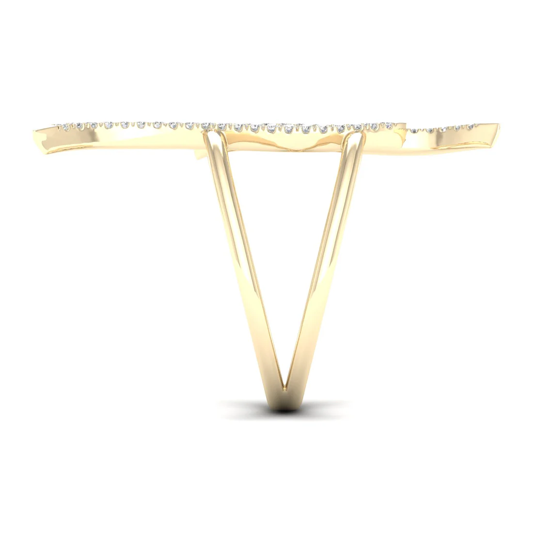 0.09Ctw lab Grown Diamond Curv Line Wedding Band