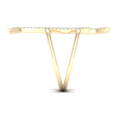 0.09Ctw lab Grown Diamond Curv Line Wedding Band