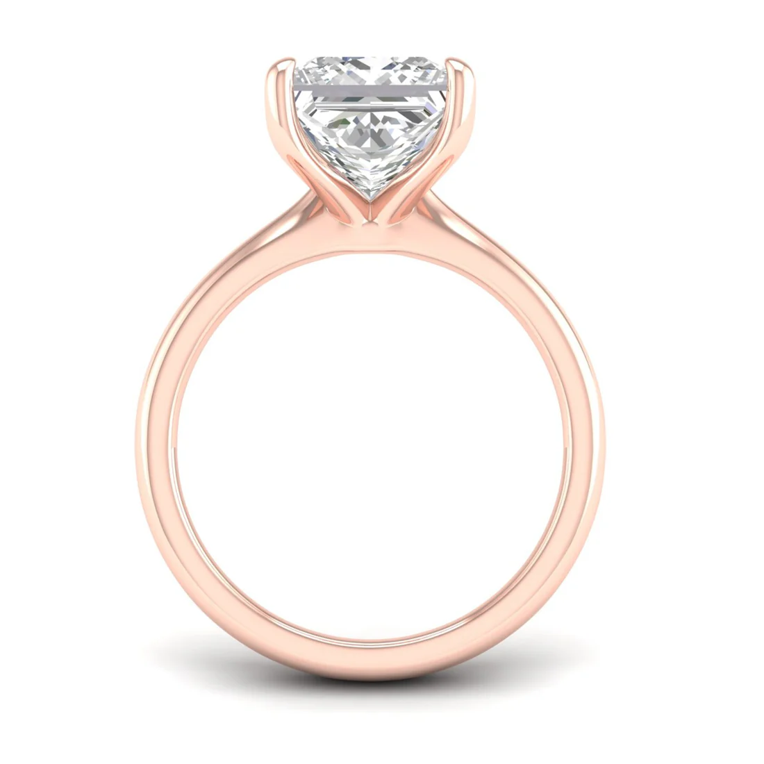 5 CT Unique Princess Cut Lab Grown Diamond Solitaire Ring