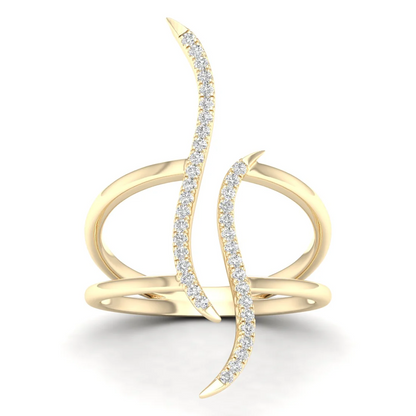 0.09Ctw lab Grown Diamond Curv Line Wedding Band