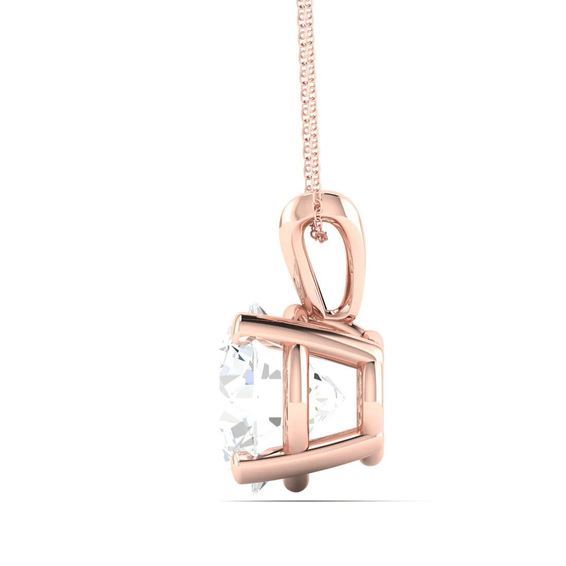 2 CTW Lab Grown Diamond Split Bail Round Pendant