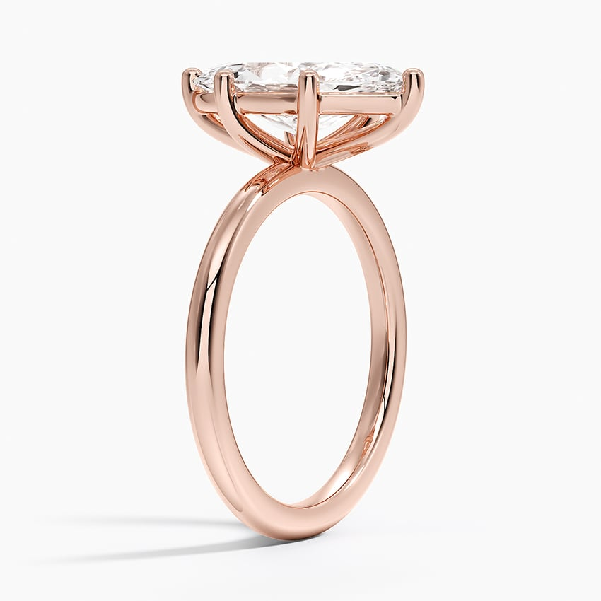 2 1/2CT Marquise Cut Lab Grown Diamond 2mm Solitaire Ring