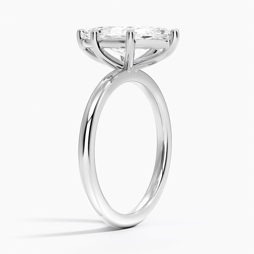 2 1/2CT Marquise Cut Lab Grown Diamond 2mm Solitaire Ring