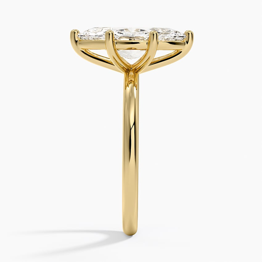 2 1/2CT Marquise Cut Lab Grown Diamond 2mm Solitaire Ring