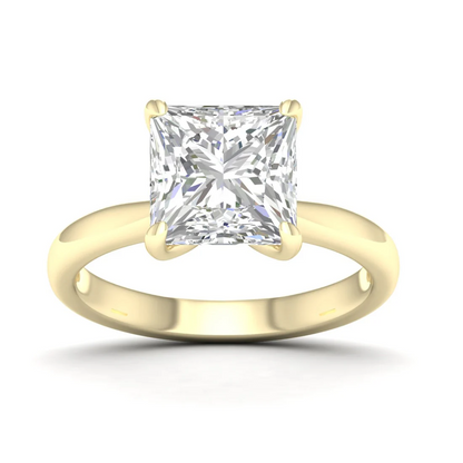 5 CT Unique Princess Cut Lab Grown Diamond Solitaire Ring