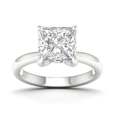 5 CT Unique Princess Cut Lab Grown Diamond Solitaire Ring
