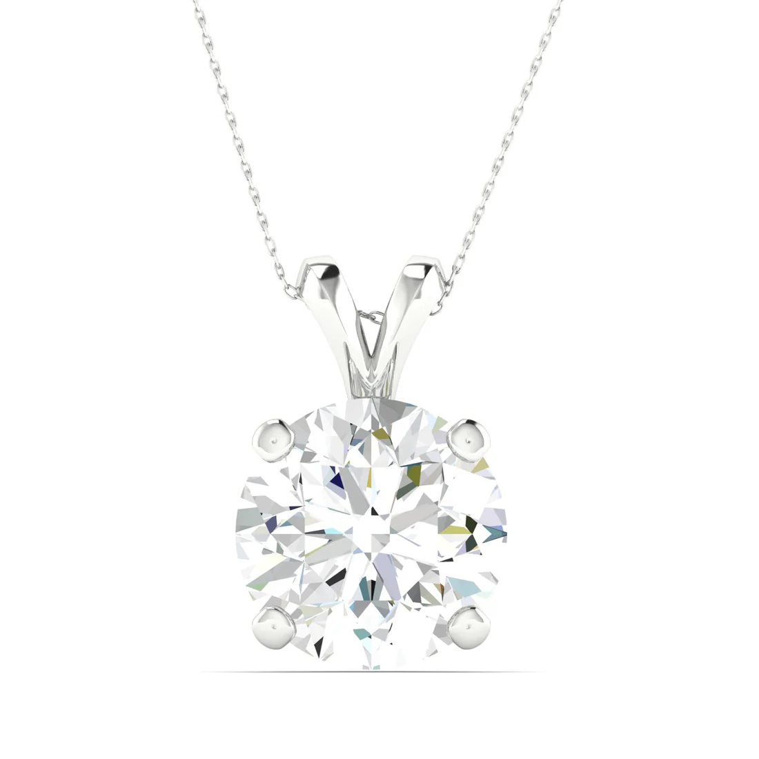 2 CTW Lab Grown Diamond Split Bail Round Pendant