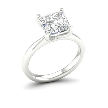 5 CT Unique Princess Cut Lab Grown Diamond Solitaire Ring