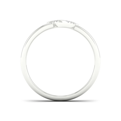 0.09Ctw lab Grown Diamond Curv Line Wedding Band