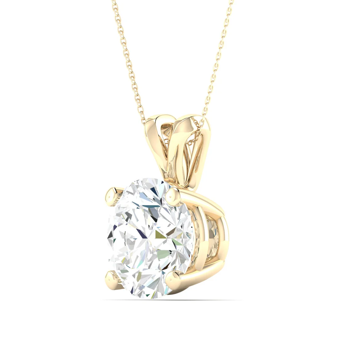 2 CTW Lab Grown Diamond Split Bail Round Pendant