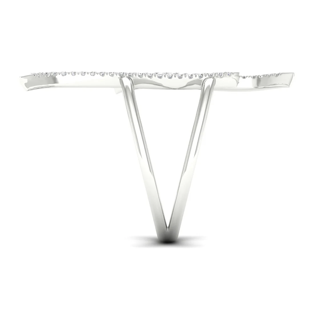 0.09Ctw lab Grown Diamond Curv Line Wedding Band