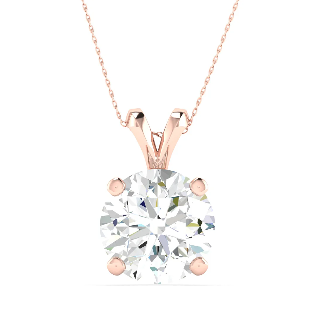 2 CTW Lab Grown Diamond Split Bail Round Pendant